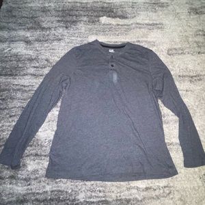 Dark gray button long sleve